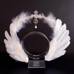 Angel Feather Wings Gothic Lolita Virgin Halo Crown Headband Vintage Church Mary Baroque Tiara Cosplay Kawaii Accessories