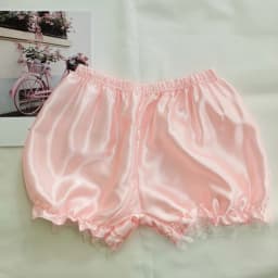 Women Girls Lolita Bloomers Ruffles Lace Trim Maid Loose Pumpkin Pants Solid Color Vintage Safety Shorts Under Skirt Panties