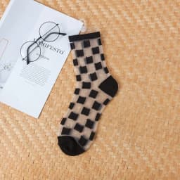 1 Pair Breathable Ultra Thin Socks Summer Women Transparent Sexy Lace Silk Crystal Black White Girls Elastic Short Socks Female