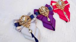 Luxury Rhinestone Bow Tie Brooch Pocket Towel Set Men's High-end Jewelry Gift Fashion New British Korean Men Wedding Accessories