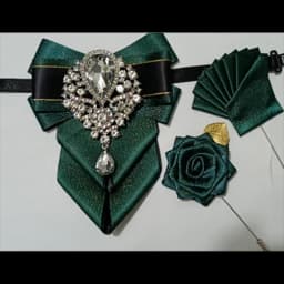 Luxury Rhinestone Bow Tie Brooch Pocket Towel Set Men's High-end Jewelry Gift Fashion New British Korean Men Wedding Accessories