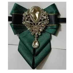Luxury Rhinestone Bow Tie Brooch Pocket Towel Set Men's High-end Jewelry Gift Fashion New British Korean Men Wedding Accessories