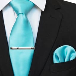 EASTEPIC 8 cm Classic Grey Twill Ties for Men in Business Suits Necktie Set Clip Handkerchief Men's Accessory Wedding Party