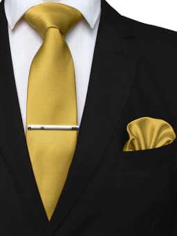 EASTEPIC 8 cm Classic Grey Twill Ties for Men in Business Suits Necktie Set Clip Handkerchief Men's Accessory Wedding Party