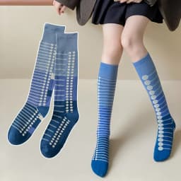 Cotton Retro Style Oil Painting Abstract Leg Medias Long Socks Women Over KneeThigh High Stockings Ladies Girls Warm Knee Socks
