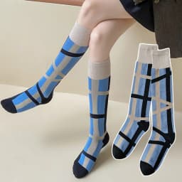 Cotton Retro Style Oil Painting Abstract Leg Medias Long Socks Women Over KneeThigh High Stockings Ladies Girls Warm Knee Socks