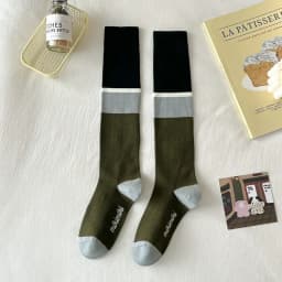 Cotton Retro Style Oil Painting Abstract Leg Medias Long Socks Women Over KneeThigh High Stockings Ladies Girls Warm Knee Socks