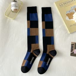 Cotton Retro Style Oil Painting Abstract Leg Medias Long Socks Women Over KneeThigh High Stockings Ladies Girls Warm Knee Socks
