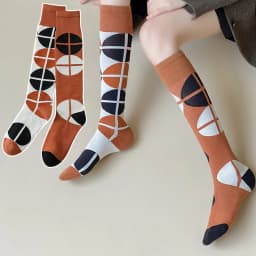 Cotton Retro Style Oil Painting Abstract Leg Medias Long Socks Women Over KneeThigh High Stockings Ladies Girls Warm Knee Socks
