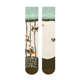 Cotton Retro Style Oil Painting Abstract Leg Medias Long Socks Women Over KneeThigh High Stockings Ladies Girls Warm Knee Socks