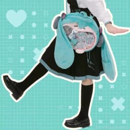 Official Anime Miku Itabag Cosplay Hatsune Ita Bag Plush Backpack Women DIY Bag School Student Men Velvet Crossbody Shoulder Bag