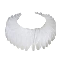 Royal Style Cotton Fake Collar Shawl Wrap Hollow Out Floral Lace Ruffled Trim Necklace Pointed Lapel Blouse Dropshipping