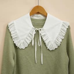 Royal Style Cotton Fake Collar Shawl Wrap Hollow Out Floral Lace Ruffled Trim Necklace Pointed Lapel Blouse Dropshipping
