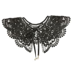 Royal Style Cotton Fake Collar Shawl Wrap Hollow Out Floral Lace Ruffled Trim Necklace Pointed Lapel Blouse Dropshipping
