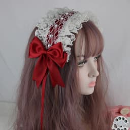 Cosplay Anime Lolita Kawaii Cat Ears Lace Bow Headband KC Hair Band Anime Cute Girl Maid Headdress Hair Accessories Head Wrap