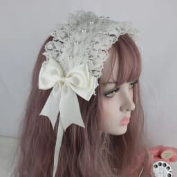 Cosplay Anime Lolita Kawaii Cat Ears Lace Bow Headband KC Hair Band Anime Cute Girl Maid Headdress Hair Accessories Head Wrap