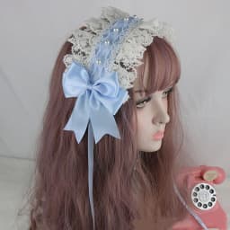 Cosplay Anime Lolita Kawaii Cat Ears Lace Bow Headband KC Hair Band Anime Cute Girl Maid Headdress Hair Accessories Head Wrap