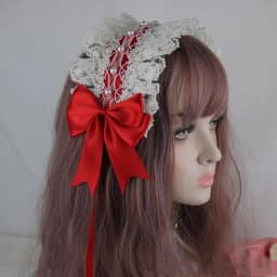 Cosplay Anime Lolita Kawaii Cat Ears Lace Bow Headband KC Hair Band Anime Cute Girl Maid Headdress Hair Accessories Head Wrap