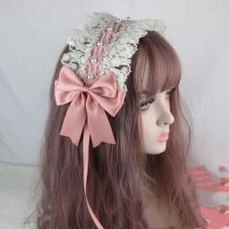 Cosplay Anime Lolita Kawaii Cat Ears Lace Bow Headband KC Hair Band Anime Cute Girl Maid Headdress Hair Accessories Head Wrap