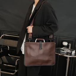 Luxury Business Briefcase Male High-quality Crazy Horse Leather Crossbody Shoulder Bag Men Laptop Bag Man Handbag Briefcases