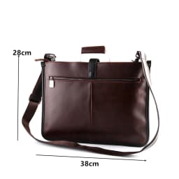 Luxury Business Briefcase Male High-quality Crazy Horse Leather Crossbody Shoulder Bag Men Laptop Bag Man Handbag Briefcases
