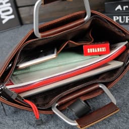 Luxury Business Briefcase Male High-quality Crazy Horse Leather Crossbody Shoulder Bag Men Laptop Bag Man Handbag Briefcases