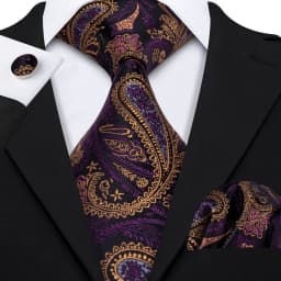 Red Print Men Tie Set Silk Jacquard Floral Wedding Business Necktie Handkerchief Cufflinks 30 Colours Luxury Gift Barry.Wang