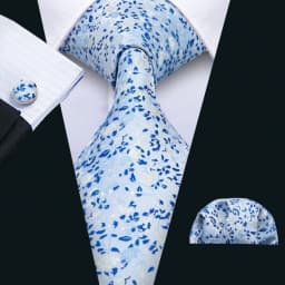 Red Print Men Tie Set Silk Jacquard Floral Wedding Business Necktie Handkerchief Cufflinks 30 Colours Luxury Gift Barry.Wang