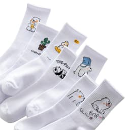 Ins New Autumn Cartoon Bear Panda Rabbit Cactus White Sports Women Soft Cotton Cute Winter Socks Kawaii Hipster Street Graffiti