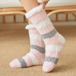 Womens Fuzzy Thermal Sock Plush Grip Hemp Winter Soft Female Home Indoor Warm Bedroom Non slip fluffy Thick Slipper Floor Sock