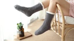 Womens Fuzzy Thermal Sock Plush Grip Hemp Winter Soft Female Home Indoor Warm Bedroom Non slip fluffy Thick Slipper Floor Sock