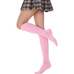 Women's Knee High Socks Streewear Harajuku Cheerleaders Black White Three-Line Striped Letter Fashion Dress Sock