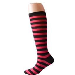 Women's Knee High Socks Streewear Harajuku Cheerleaders Black White Three-Line Striped Letter Fashion Dress Sock