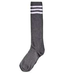 Women's Knee High Socks Streewear Harajuku Cheerleaders Black White Three-Line Striped Letter Fashion Dress Sock