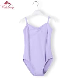 Kids Cotton Ballet Bodysuit Leotard Blue Girls Ballerina Dance Costume Clothing