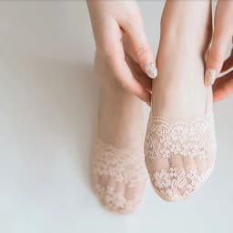 1/2 Pairs Women Lace Cotton Invisible No Show Socks Non-slip Summer Solid Color Short Socks Fashion Ankle Thin Slipper Socks