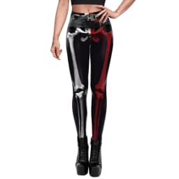 VIP FASHION Skeleton Women Leggings Cosplay Sexy Elastic Skinny Pants Holloween Costume 3D Printed Workout Fitness Leggings