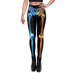 VIP FASHION Skeleton Women Leggings Cosplay Sexy Elastic Skinny Pants Holloween Costume 3D Printed Workout Fitness Leggings