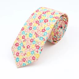 New Floral Elegant Tie For Men Women 100% Cotton Beautiful Flower Paisley Necktie Narrow Skinny Cravat Wedding Casual Corbatas