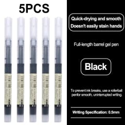 High Quality 0.5mm Quick Drying Fine Point Liquid Ink Pens Smooth Writing Comfortable Grip Non-Smudge for Office School Supplies