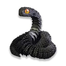 2026 New 3D Printed Snake Realistic Snake Statue Movable Joint Fidget Toys Simulation Snake Year Desk Ornament Animal Model Gift