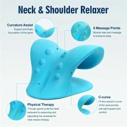 C-Shaped Pillow Neck and Shoulder Relaxer, Cervical Traction Device for TMJ Pain Relief and Cervical Spine Alignment, Chiropract