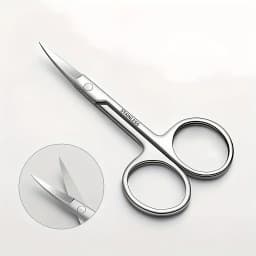 Professional Stainless Steel Eyebrow Scissors Sharp Blades for Precise Facial Hair Eyebrows Beard Nose Nail & Foot Manicure Tool