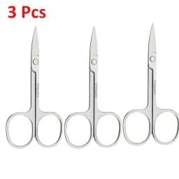 Professional Stainless Steel Eyebrow Scissors Sharp Blades for Precise Facial Hair Eyebrows Beard Nose Nail & Foot Manicure Tool