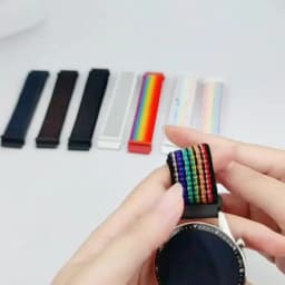 20mm 22mm Nylon Loop Strap For Garmin Forerunner 55 165 265 965 255 Active 5/Vivomove Trend/Vivoactive 5/Venu 3/2 Bracelet Belt