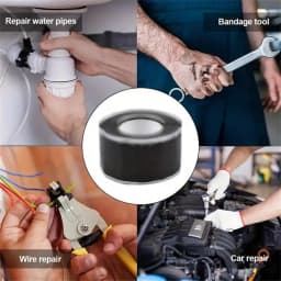 Multipurpose Waterproof Self Fusing Silicone Tape, for Pipe/Hose/Roof/Auto/Marine Leak Repair, High Temp Resistant, Strong Seal