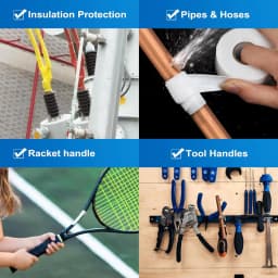 Multipurpose Waterproof Self Fusing Silicone Tape, for Pipe/Hose/Roof/Auto/Marine Leak Repair, High Temp Resistant, Strong Seal