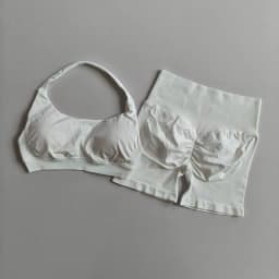 Sexy Halter Neck Beautiful Back High Waist Peach Sports Bras Shorts Suit Pilates Gathering Yoga Vest Training Fitness Bra Sets