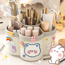 Rotating Pen Holder Desk Organizers Large Capacity Pen Storage Box Cosmetic Brush Organization Box Study Dormitory Accessories