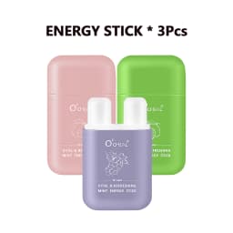 O'cheal Energy Stick Double Hole Energizing Energy Bar Fresh Mint Scent Refreshing Fatigue Relief Inhaler Energy Vapors Stick